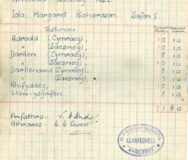 Iola Margaret Richardson's School Report, Standard 1 in 1952 Iola Margaret Richardson's School Report, Standard 1 in 1952